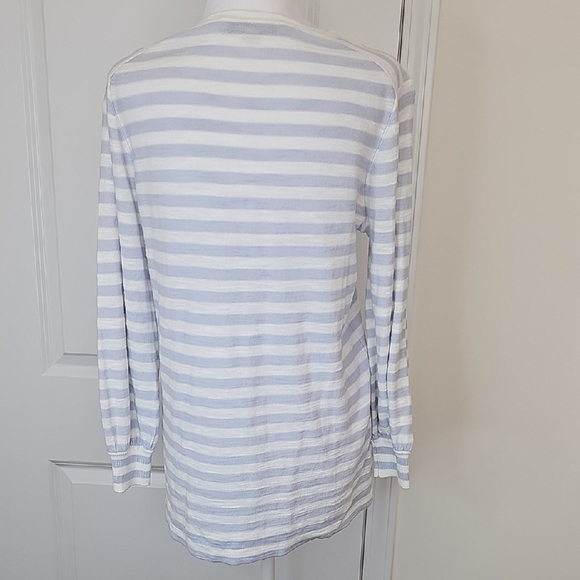LOFT Cream and Gray Striped Tunic - Picture 3 of 6
